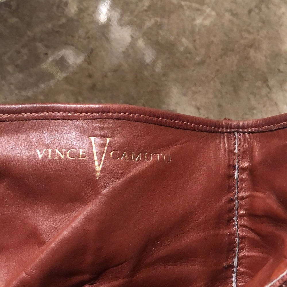 Cognac Brown leather boots